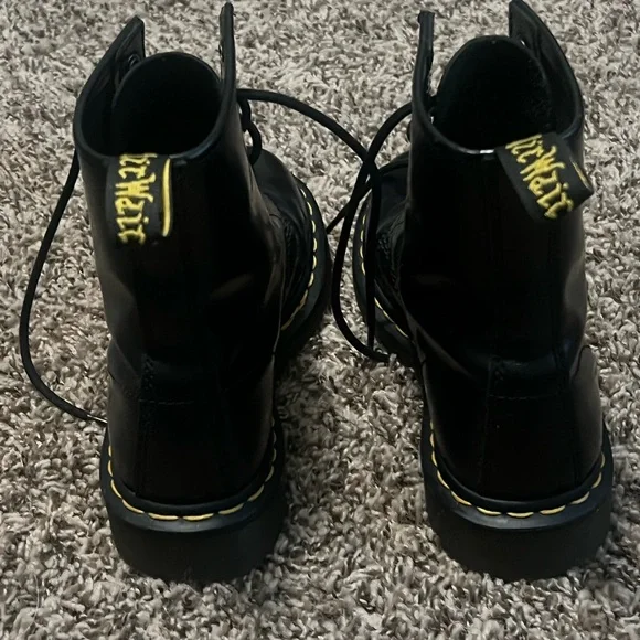 SOLD- Dr. Martens Black Lace-Up Patent Black Leather Boot - Picture 6 of 10